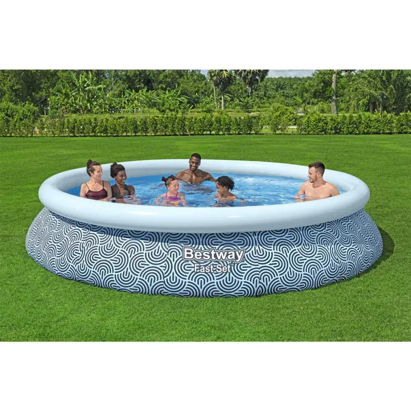 Piscina de Jardín 396 x 84 cm, color azul, ideal para el jardín