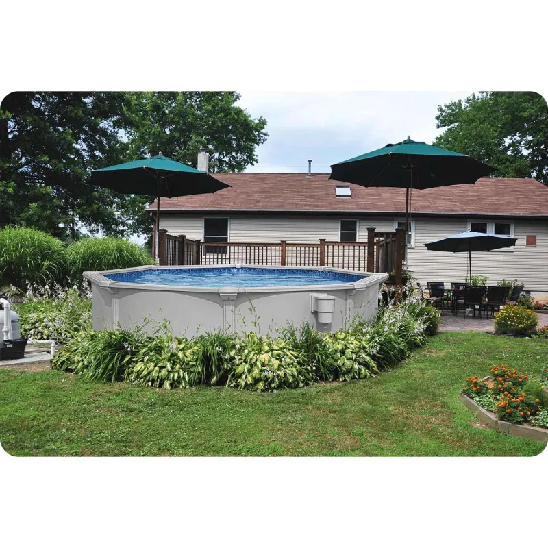 Piscina de jardín azul 305 x 122 cm, perfecta para relajarse al aire libre