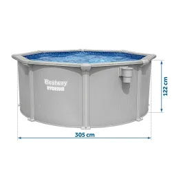 Piscina de jardín 305 x 122 cm, perfecta para juegos de verano al aire libre