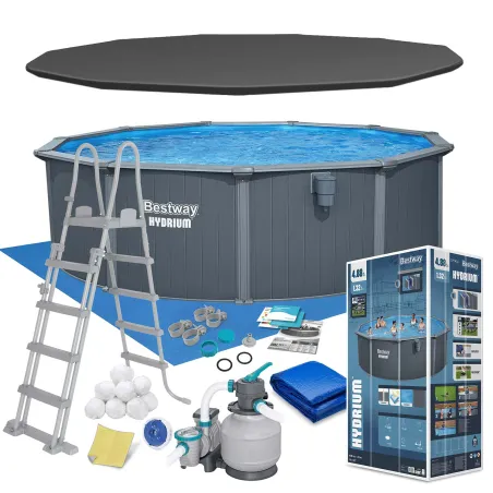 Bestway 561CU Piscina de Jardín Panelada 488 x 132 cm, ideal para exteriores