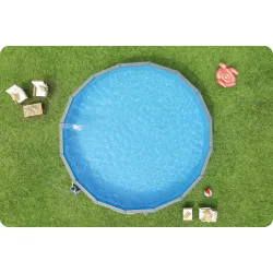Piscina de Jardín 732 x 132 cm, diseño de paneles, ideal para uso continuo