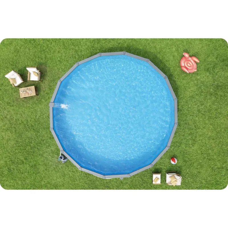 Piscina de Jardín 732 x 132 cm, diseño de paneles, ideal para uso continuo