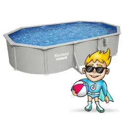 Gran piscina de jardín 610x366x122 cm, perfecta para reuniones familiares en verano