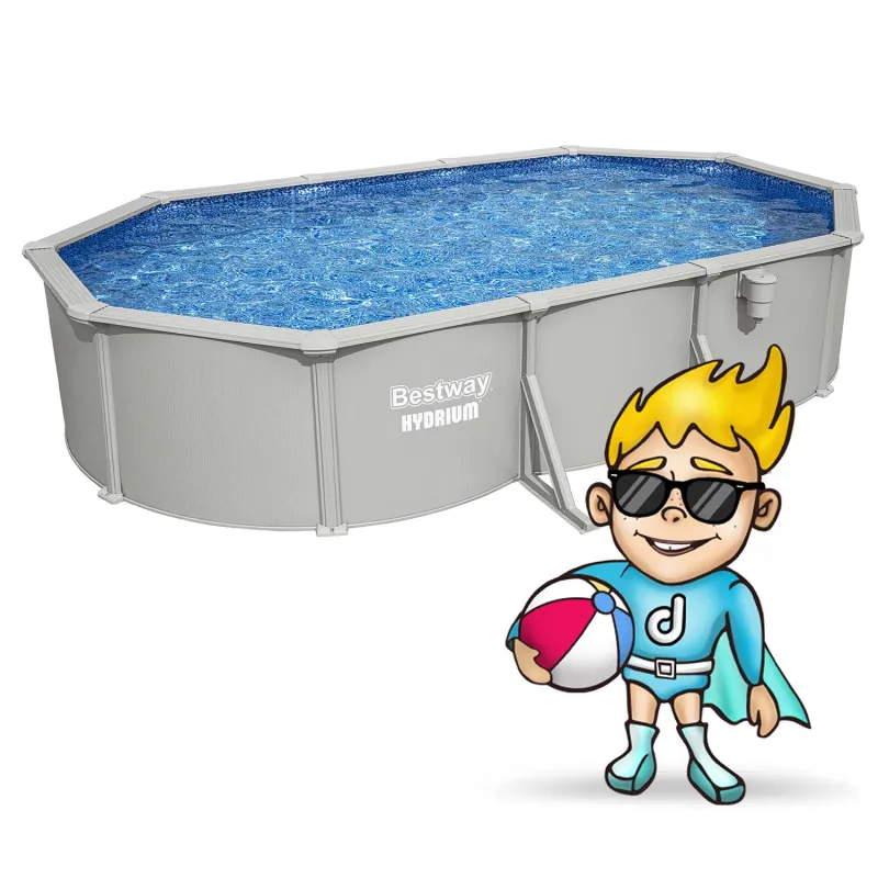 Gran piscina de jardín 610x366x122 cm, perfecta para reuniones familiares en verano