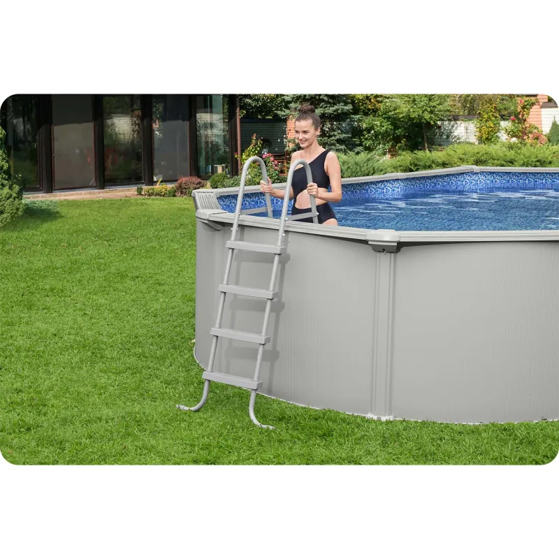 Piscina de jardín 610x366x122 cm, perfecta para relajarse y divertirse al aire libre