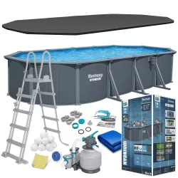 Piscina de jardín con paneles todo el año 732x366x132 cm 13-en-1 Bestway 561CW
