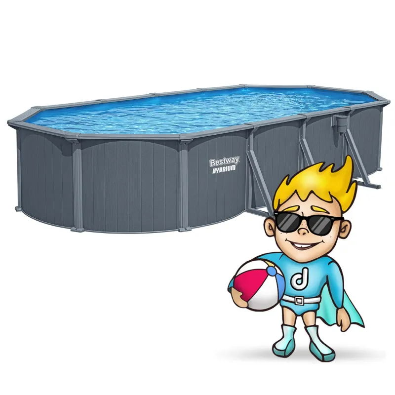 Piscina de jardín elegante 732x366x132 cm con paneles Bestway 561CW