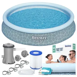 Piscina de jardín estructura 457 x 84 cm 9 en 1 Bestway 57313NN