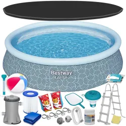 Piscina autoportante 457 x 107 cm, perfecta para la diversión de verano en el jardín