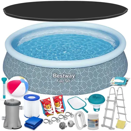 Piscina autoportante 457 x 107 cm, perfecta para la diversión de verano en el jardín