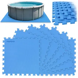 Tapete espuma bajo piscina puzzle 50 x 50 cm 8 pzas