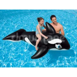 Juguete hinchable ballena azul para diversión acuática