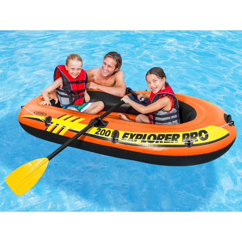 Bote hinchable Intex Explorer PRO 200, ideal para usar en el jardín o en la playa