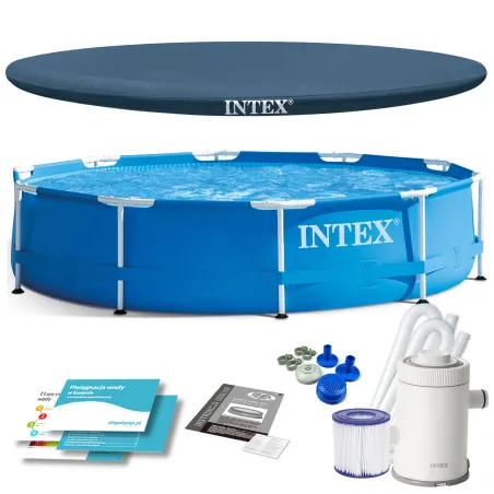 INTEX 28202 piscina de jardín 305 x 76 cm con conjunto 4 en 1