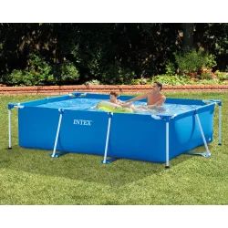 Piscina de jardín azul 260 x 160 x 65 cm para días calurosos