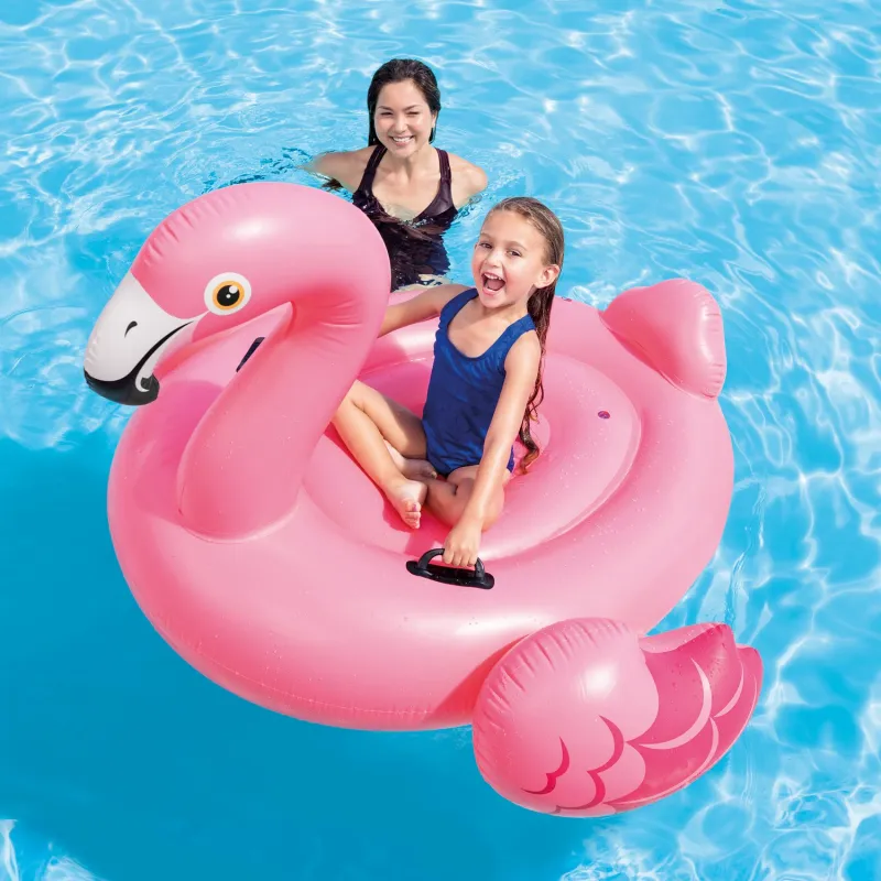 Isla flamenco hinchable 142 x 140 x 94 cm, flotador de piscina cómodo