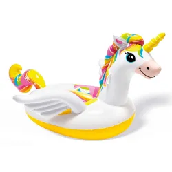 Unicornio hinchable 201 x 140 x 97 cm, juguete acuático colorido para diversión