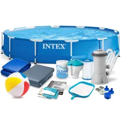 Piscina de jardín con estructura 305 x 76 cm set 15en1 INTEX 28202