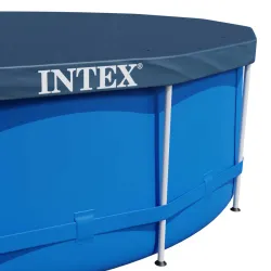 Piscina de jardín con estructura 366 x 76 cm 16en1 INTEX 28212 con fondo de PVC resistente