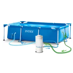 Piscina de jardín 260 x 160 x 65 cm de material resistente INTEX 28271