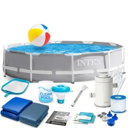 Piscina de Jardín Marco Metálico 305 x 76 cm Set 15 piezas INTEX 26702