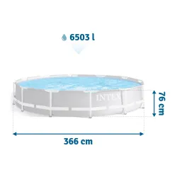 Piscina exterior 366 x 76 cm para relajarse en el jardín