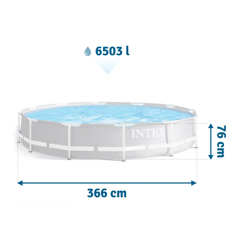 Piscina exterior 366 x 76 cm para relajarse en el jardín