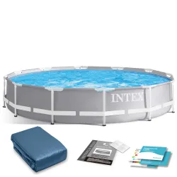 Piscina de jardín tubular 366 x 76 cm set 6 en 1 INTEX 26710