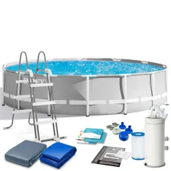 Piscina con estructura metálica 427x107 y set 12 en 1 INTEX 26720