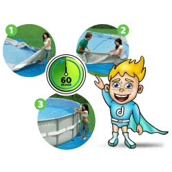 Piscina de jardín 549 x 122 cm de fácil montaje para disfrutar al aire libre