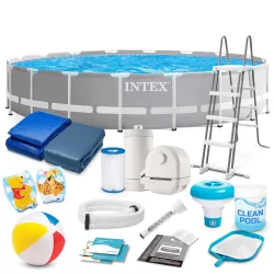 Piscina de jardín estructura 549 x 122 cm con set 18en1 para exteriores