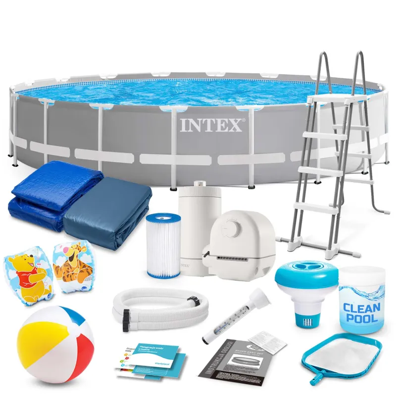 Piscina de jardín estructura 549 x 122 cm con set 18en1 para exteriores