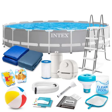 Piscina de jardín estructura 549 x 122 cm con set 18en1 para exteriores