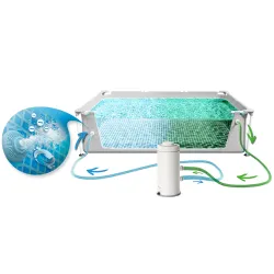 Piscina de jardín ideal para familias 400 x 200 x 100 cm
