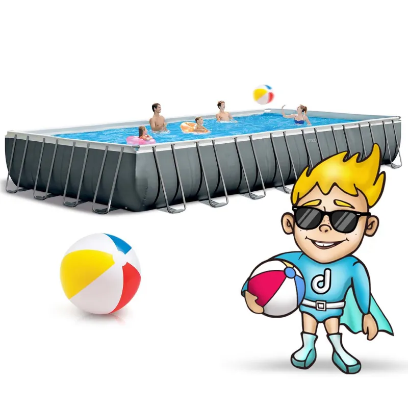 Gran piscina de jardín 975 x 488 x 132 cm, ideal para reuniones familiares