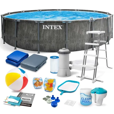 Piscina de jardín con estructura 457 x 122 cm set 18-en-1 INTEX 26742