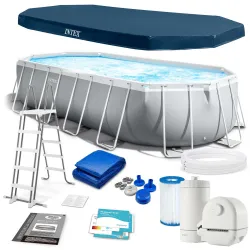 Piscina de marco metálico 610 x 305 cm juego 12-en-1 INTEX 26798
