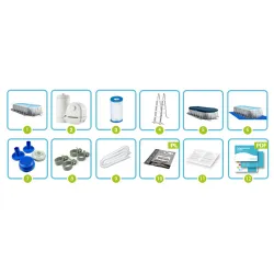 Piscina de marco metálico 610 x 305 cm din material PVC rezistent