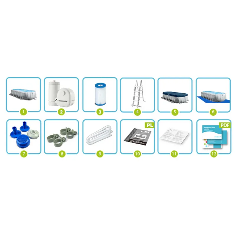 Piscina de marco metálico 610 x 305 cm din material PVC rezistent