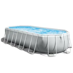 Piscina de marco metálico 610 x 305 cm para toda la familia, diversión en el jardín