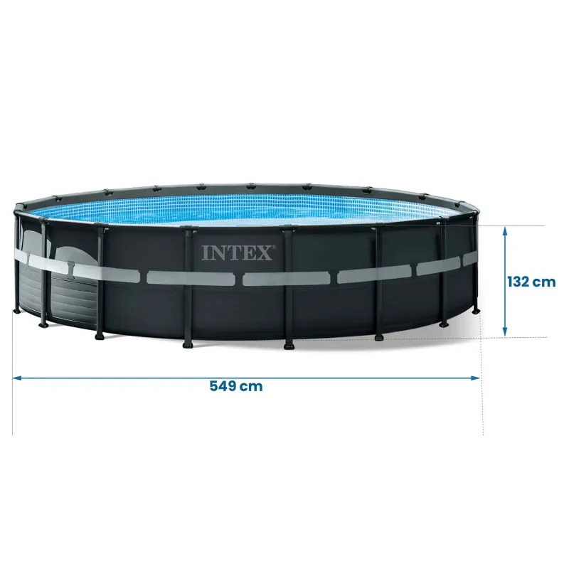 Piscina de jardín con estructura 549 x 132 cm 18en1, perfecta para diversión al aire libre en verano