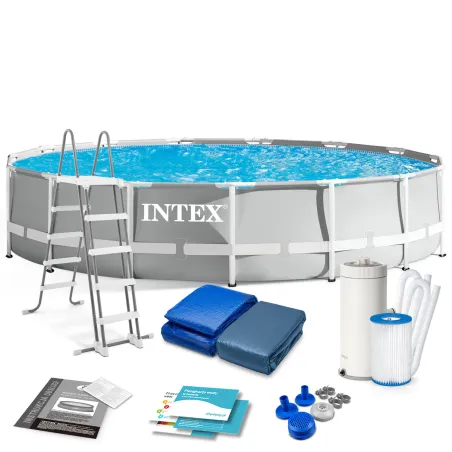 Piscina con estructura 457 x 107 cm y kit 12 en 1 para exteriores