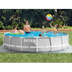 Piscina con estructura 457 x 107 cm con material duradero para diversión prolongada