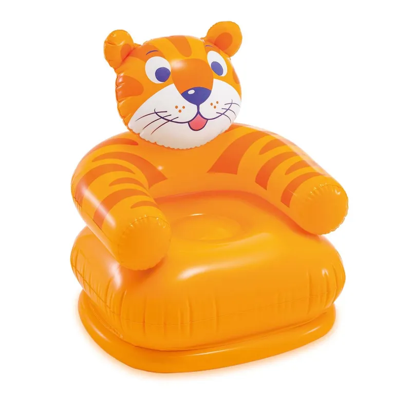 Sillón inflable infantil Animales Felices 65 x 64 cm, cómodo, sillón de juego