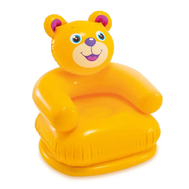 Sillón inflable infantil Animales Felices 65 x 64 cm, resistente, tumbona de jardín