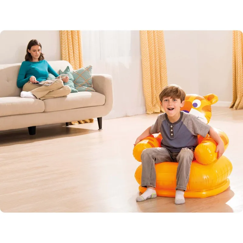 Sillón inflable infantil Animales Felices 65 x 64 cm, perfecto para la habitación infantil