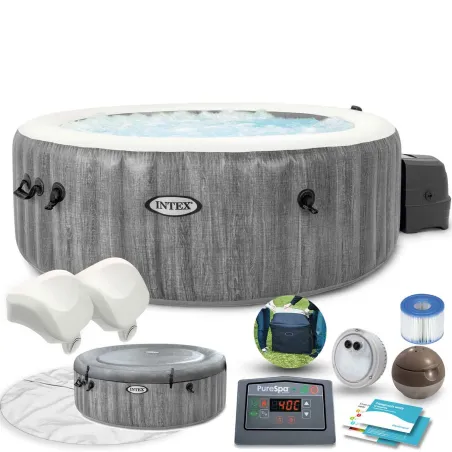SPA hinchable con hidromasaje 196 x 71 cm para 4 personas, ideal para relajarse