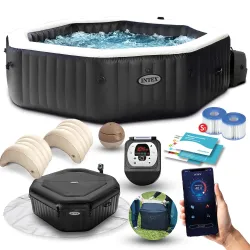 Spa hinchable con hidromasaje 201 x 71 cm 4 personas INTEX 28458