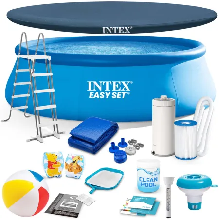 Piscina de jardín con estructura 457 x 122 cm conjunto 18 en 1 INTEX 26168