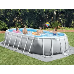 Piscina de jardín 503 x 274 x 122 cm de material resistente para exteriores